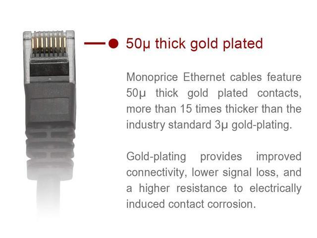 Monoprice Cat5E Ethernet Patch Cable - 1 Feet - Blue Network Internet Cord - Snagless RJ45, Stranded, 350Mhz, Utp, Pure Bare Copper Wire, 24Awg -...