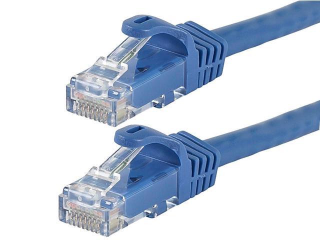 Monoprice Cat5E Ethernet Patch Cable - 1 Feet - Blue Network Internet Cord - Snagless RJ45, Stranded, 350Mhz, Utp, Pure Bare Copper Wire, 24Awg -...