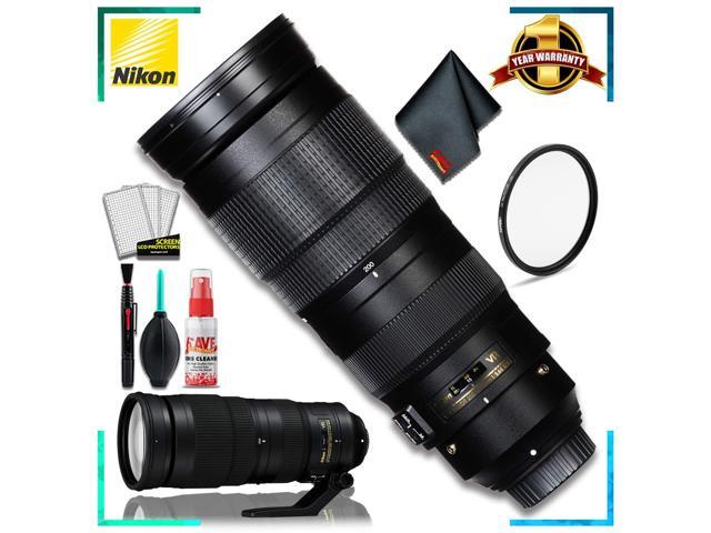 Nikon AF-S NIKKOR 200-500mm f/5.6E ED VR Camera Lens (Intl Model) + UV Filter Kit + Cleaning Kit