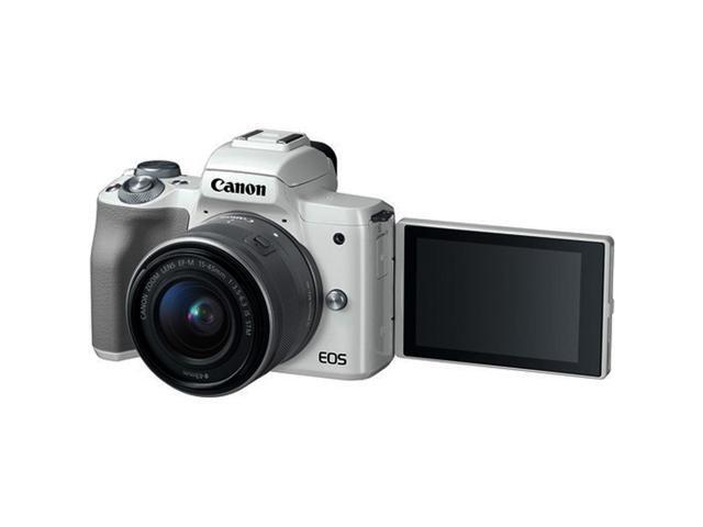Canon EOS M50 Mirrorless Digital Camera with 15-45mm Lens (White) (Intl Model)