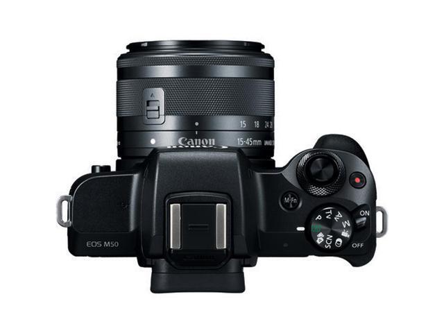 Canon EOS M50 Mirrorless Digital Camera with 15-45mm Lens (Black)(Intl Model)