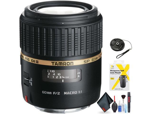 Tamron SP 60mm f/2 Di II 1:1 Macro Lens for Sony A for Sony A Mount + Accessories (International Model with 2 Year Warra