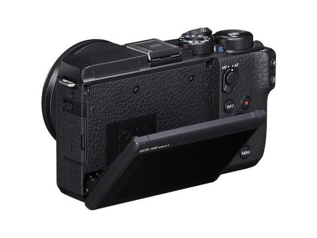 Canon EOS M6 Mark II Mirrorless Digital Camera with 15-45mm Lens and EVF-DC2 (Black) International model (No Warranty)