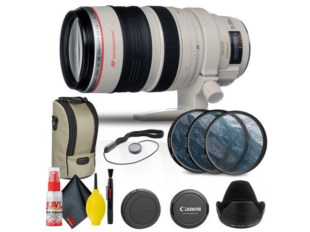 Canon EF 28-300mm f/3.5-5.6L IS USM Lens (9322A002) + Filter Kit + Accessory Bundle