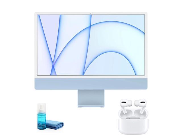Apple iMac with M1 Chip 24 Inch (Mid 2021, Blue) with Apple Airpods Pro Bundle