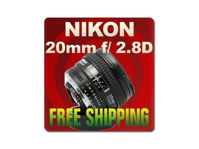 Nikon AF FX NIKKOR 20mm f/2.8D Fixed Zoom Lens with Auto Focus for Nikon DSLR Cameras International Version