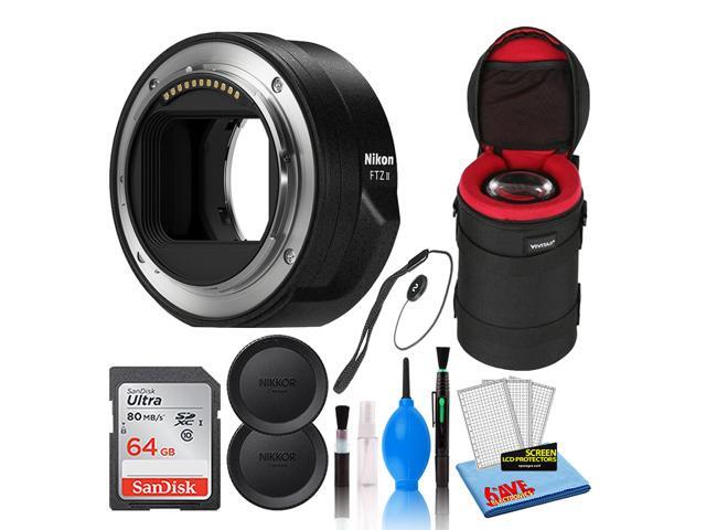 Nikon FTZ II Lens Mount Adapter for Z-Lens (4264) Intl Model Bundle + SD Card