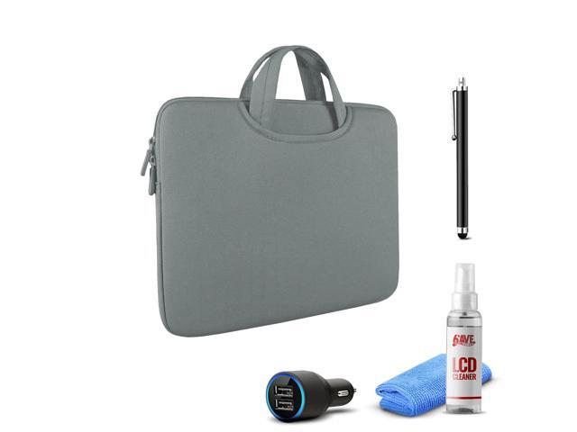 Tablet Essential Accessory Bundle with Dark Grey Sleeve