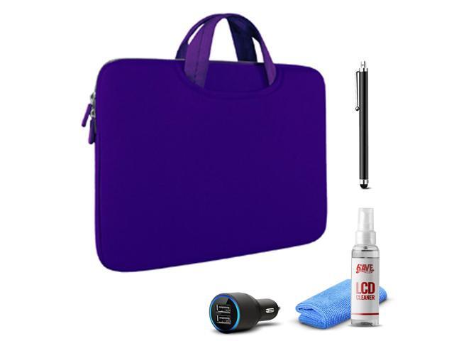 Tablet Essential Accessory Bundle with Purple Sleeve