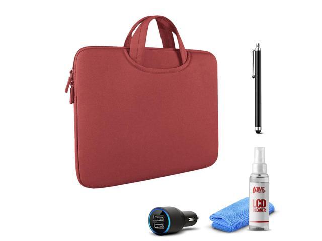 Tablet Essential Accessory Bundle with Red Sleeve