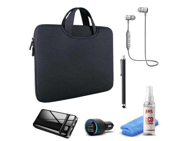 Tablet Travel Accessory Bundle with Black Sleeve