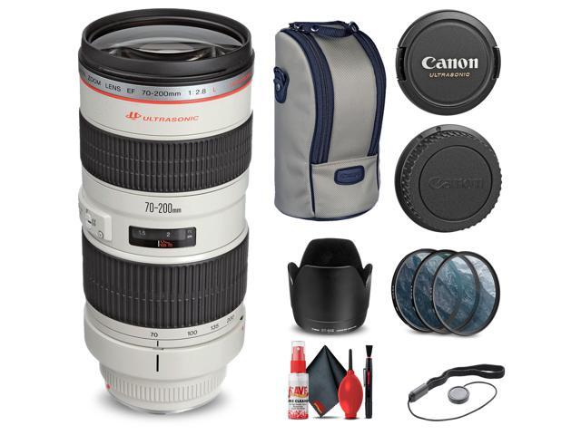 Canon EF 70-200mm f/2.8L USM Lens (2569A004) + Filter Kit + Cap Keeper + More (International Version)