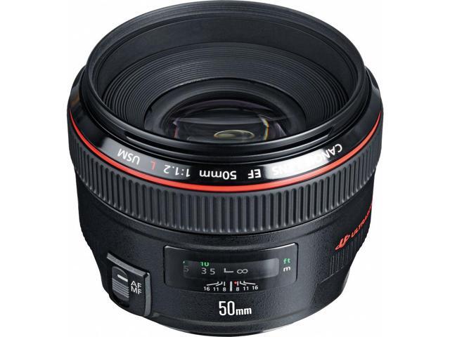 Canon EF 50mm f/1.2L USM Lens (1257B002) Includes: DSLR Sling Backpack, 9PC Filter Kit, Sandisk 32GB SD + More