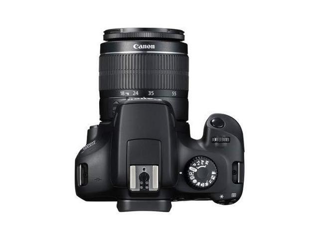 Canon EOS Rebel 4000D Digital SLR Camera with EF-S 18-55mm + EF-S 55-250mm STM (Black) Essential Accessory Bundle Packag