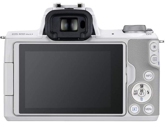 Canon EOS M50 Mark II + EF-M 15-45mm is STM Kit White (International Model)