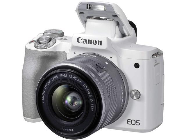 Canon EOS M50 Mark II + EF-M 15-45mm is STM Kit White (International Model)