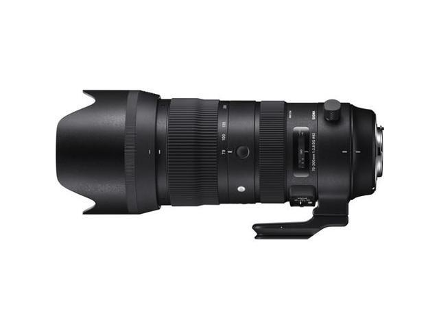 Sigma 70-200mm DG OS HSM Sports Lens for Nikon F with Backpack, 64GB SD Bundle