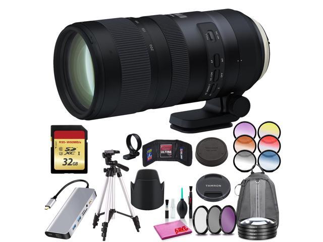 Tamron SP 70-200mm f/2.8 Di VC USD G2 Lens for Nikon F Includes Cleaning Kit, Memory Kit, Tripod, and Filter Bundle