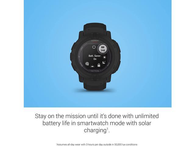 Garmin - Instinct 2 Solar Tactical Edition 45mm Smartwatch Fiber-reinforced Polymer - Black - (2022) - image 8