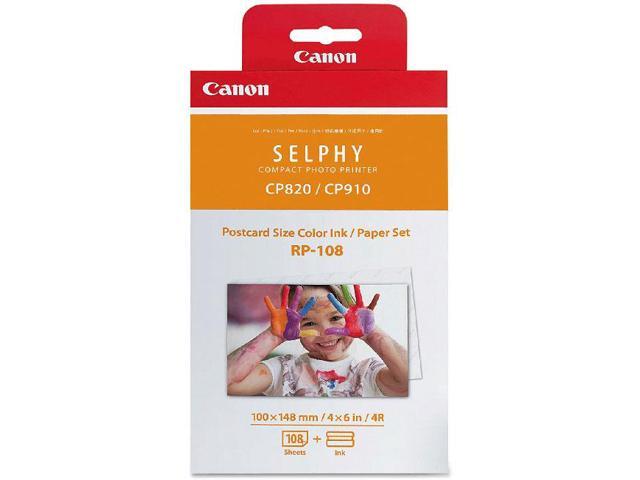 Canon RP-108 High Capacity Color Ink and 432 Sheets For SELPHY Printer (4-Pack)