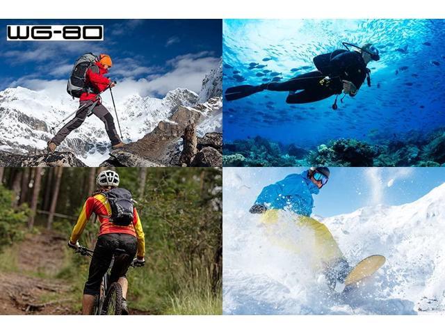 Ricoh WG-80 Black Waterproof Camera Shockproof Freezeproof Crushproof 03123 (International Version)