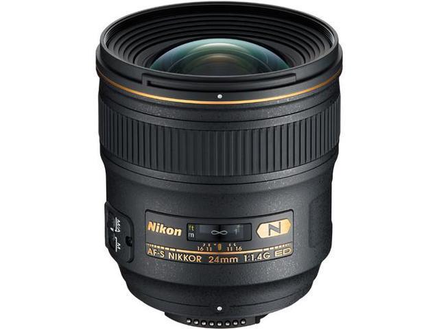Nikon AF-S NIKKOR 24mm f/1.4G ED Lens (Intl Model) Includes Filters and Tripod Bundle