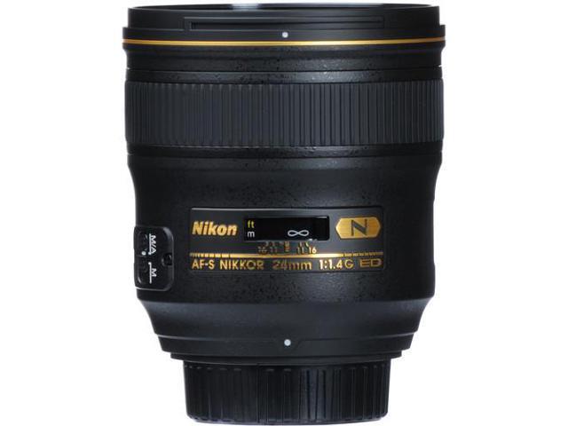 Nikon AF-S NIKKOR 24mm f/1.4G ED Lens (Intl Model) Includes Filters and Tripod Bundle