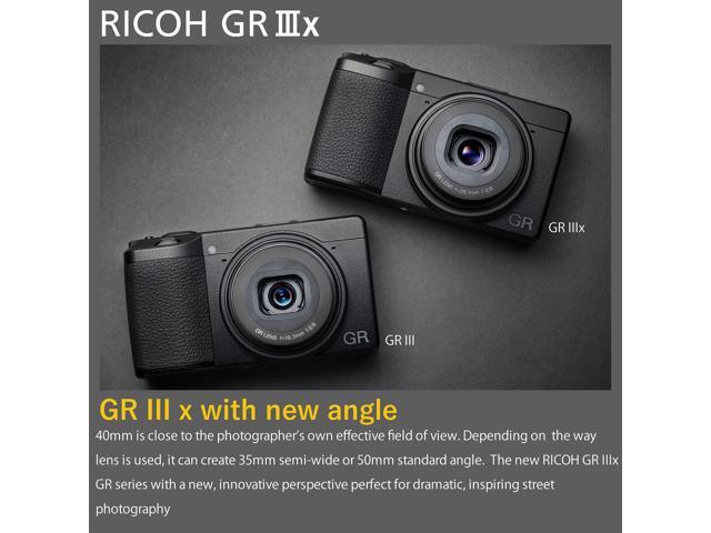 Ricoh GR IIIx, Black, Digital Compact Camera with 24MP APS-C Size CMOS Sensor