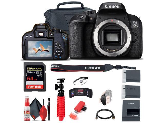 Canon EOS Rebel 800D / T7i DSLR Camera + 64GB Memory Card + Case Starter Bundle