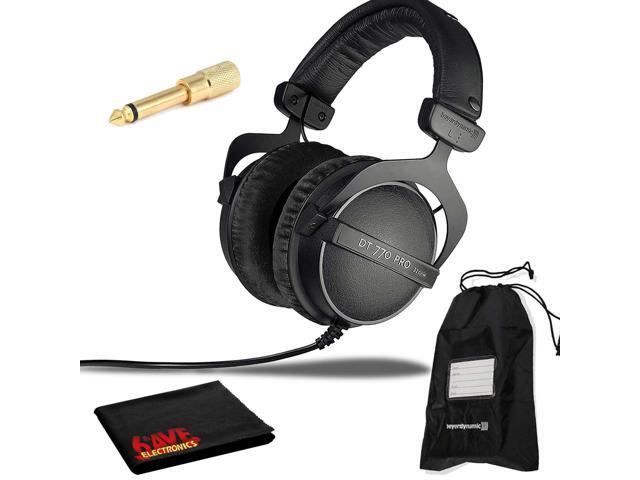 Beyerdynamic DT 770 Pro 32 ohm Professional Studio Headphones with Soft Case and Cleaning Cloth Bundle