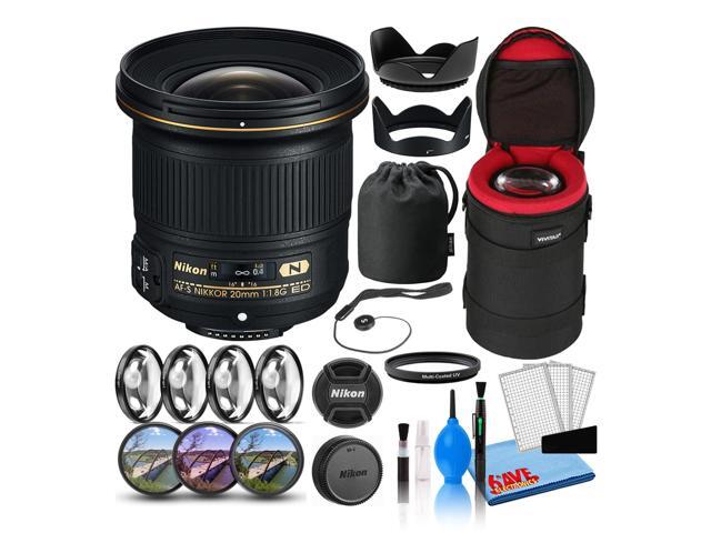 Nikon AF-S 20mm f/1.8G ED Prime Lens (20051) Intl Model Bundle