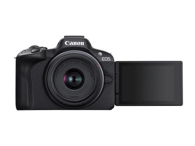 Canon - EOS R50 4K Video Mirrorless Camera 2 Lens Kit with RF-S18-45mm and RF-S55-210mm Lenses - Black - image 11