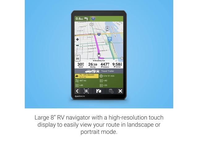 Garmin - RV 895 8" GPS Navigator with Built-In Bluetooth - Black - image 4