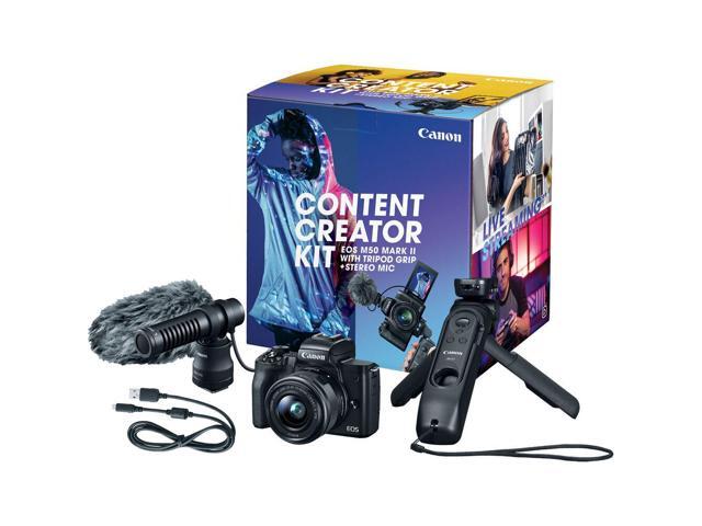 Canon EOS M50 Mark II Mirrorless Camera with 15-45mm Lens Content Creator Kit