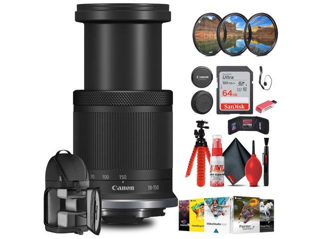 Canon RF-S 18-150mm f/3.5-6.3 IS STM Lens w Filter kit + Cleaning Kit + More (International Version)