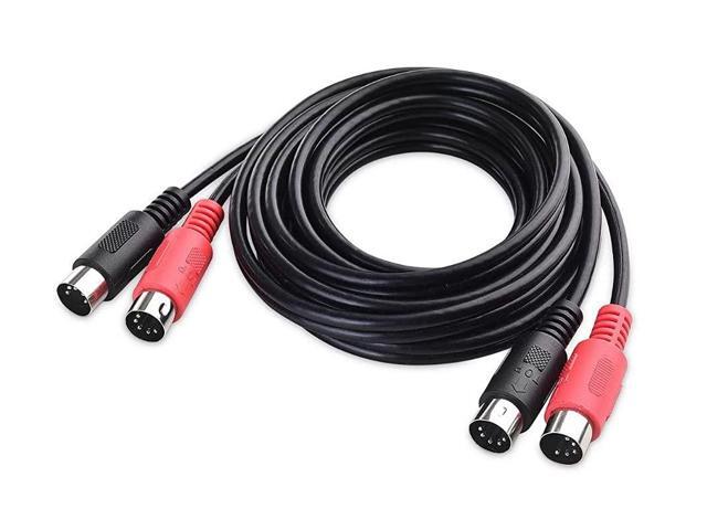 XPIX Dual MIDI Cable Dual 5-pin DIN to Same 3 M Ideal for Live Stage and Studio Recording - image 2