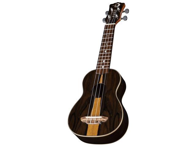 Luna Guitars Ziricote, 4-String Soprano Ukulele with Gigbag (UKE ZIRI S)