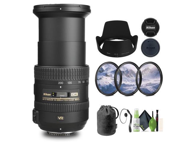 Nikon AF-S DX NIKKOR 18-200mm f/3.5-5.6G ED VR II Lens (2192) + Filter Kit - Bundle