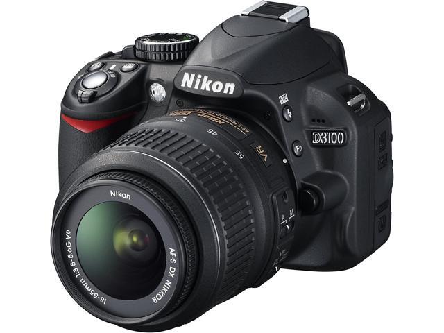 Nikon D3100 14.2MP Digital Camera Kit with 18-55mm f/3.5-5.6 VR Lens - (Black)