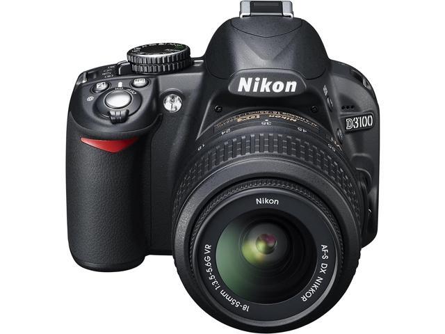 Nikon D3100 14.2MP Digital Camera Kit with 18-55mm f/3.5-5.6 VR Lens - (Black)