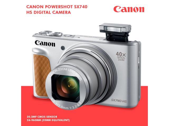 Canon PowerShot SX740 HS Camera (Silver) w 64GB Card (International Version)