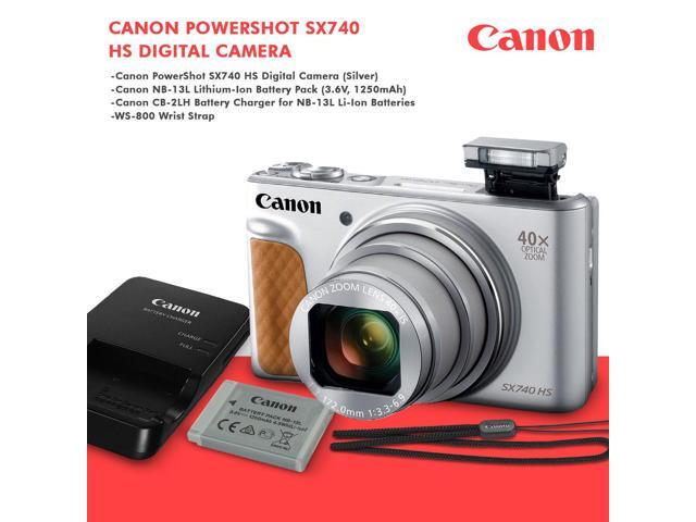 Canon PowerShot SX740 HS Camera (Silver) w 64GB Card (International Version)