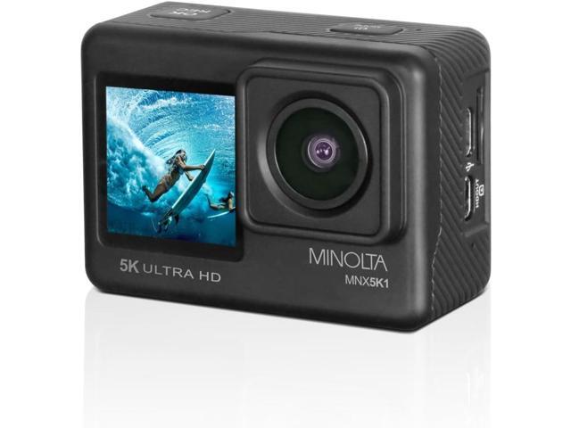 Minolta MNX5K1 5K Ultra HD, 24 MP Action Camera Kit, Waterproof Case- Bundle Kit