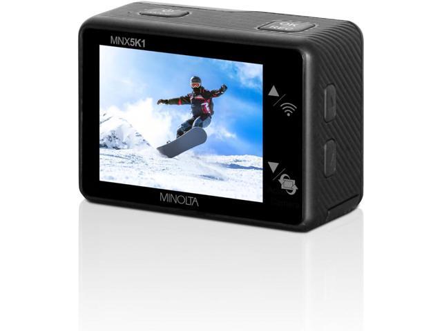 Minolta MNX5K1 5K Ultra HD, 24 MP Action Camera Kit, Waterproof Case- Bundle Kit