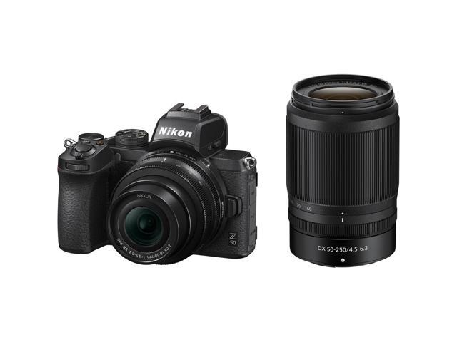 Nikon Z50 Compact Lightweight Mirrorless Camera with 16-50mm and 50-250mm Lenses (1632) Bundle