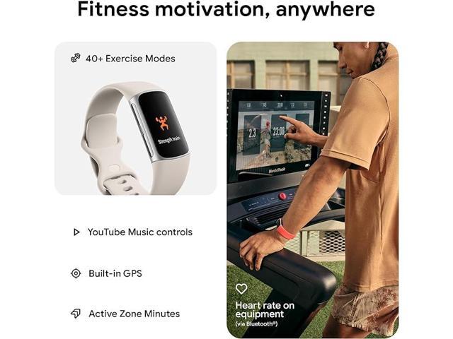 Fitbit - Charge 6 Advanced Fitness & Health Tracker - Porcelain - (2023) - image 3