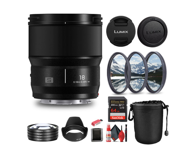 Panasonic Lumix S 18mm f/1.8 Ultra-Wide-Angle Lens Bundle
