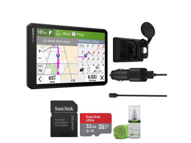 Garmin dezl Cam OTR725, Large, Easy-to-Read 7 GPS Truck Navigator Bundle