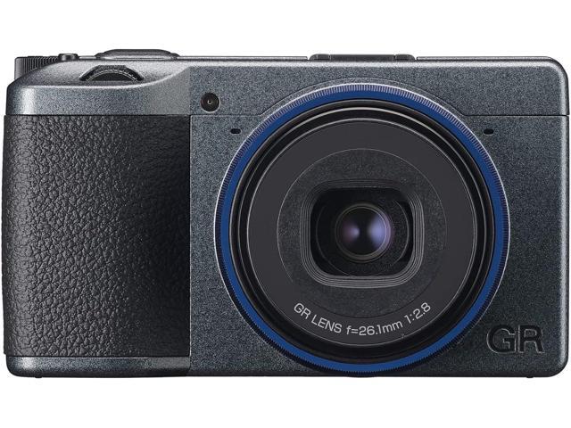 Ricoh GR IIIx Urban Edition, Metallic Gray Body with Navy Blue Ring, Digital Compact Camera with 24MP APS-C Size CMOS Sensor, 40mmF2.8 GR Lens (in...