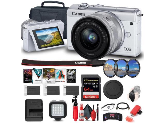 Canon EOS M200 Mirrorless Digital Camera with 15-45mm Lens (3700C009) Pro Bundle